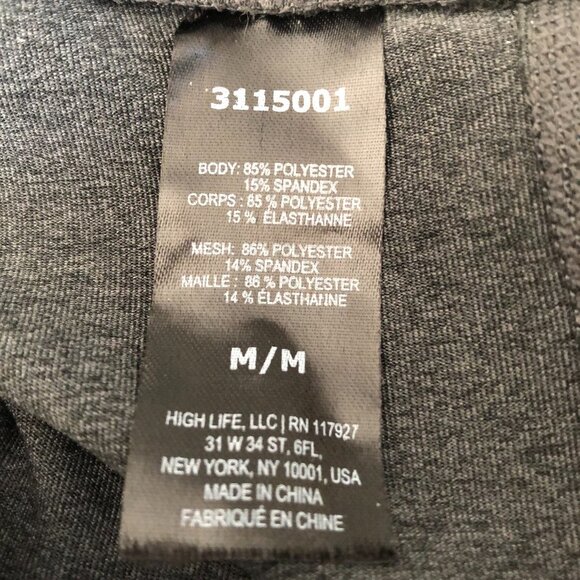 HEAD Athletic Activewear Hi Rise Leggings w Mesh Panels Gray + Black Size M - Picture 11 of 12